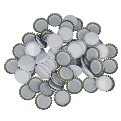 250 Crown Bottle Caps - White