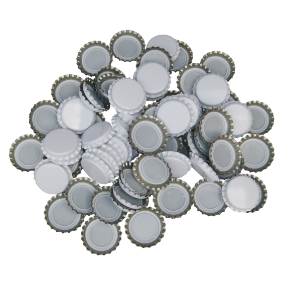 250 Crown Bottle Caps - White