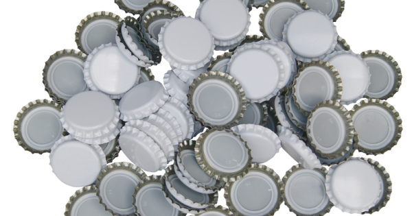 250 Crown Bottle Caps - White - Balliihoo