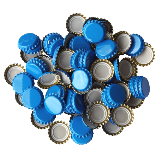 Pack Of 1000 - 26mm Crown Bottle Caps - Sky Blue