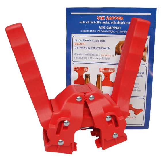 Heavy Duty Twin Lever Bottle Capper (Red)