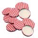 63mm Twist On Jam Jar Lids - Red Gingham - Pack Of 12