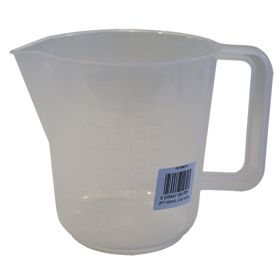 1 litre / 2 Pint Plastic Jug