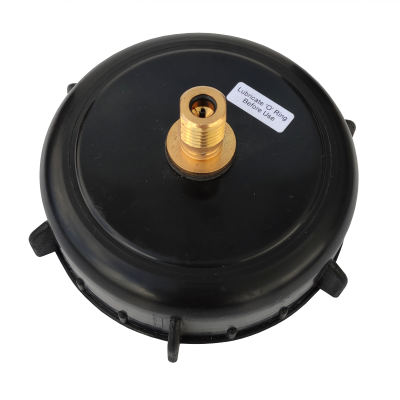 4 Inch Pressure Barrel Cap With Brass S30 Valve Piercing Pin Type
