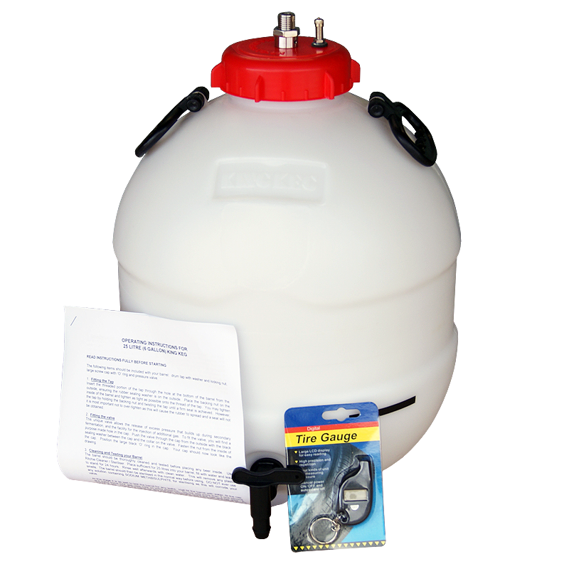 King Keg Bottom Tap 5 Gallon Pressure Barrel With Balliihoo Cap