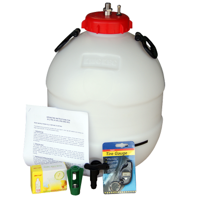 King Keg Bottom Tap 5 Gallon Barrel With Balliihoo Cap - Pressure Indicator - Bulbs & Holder