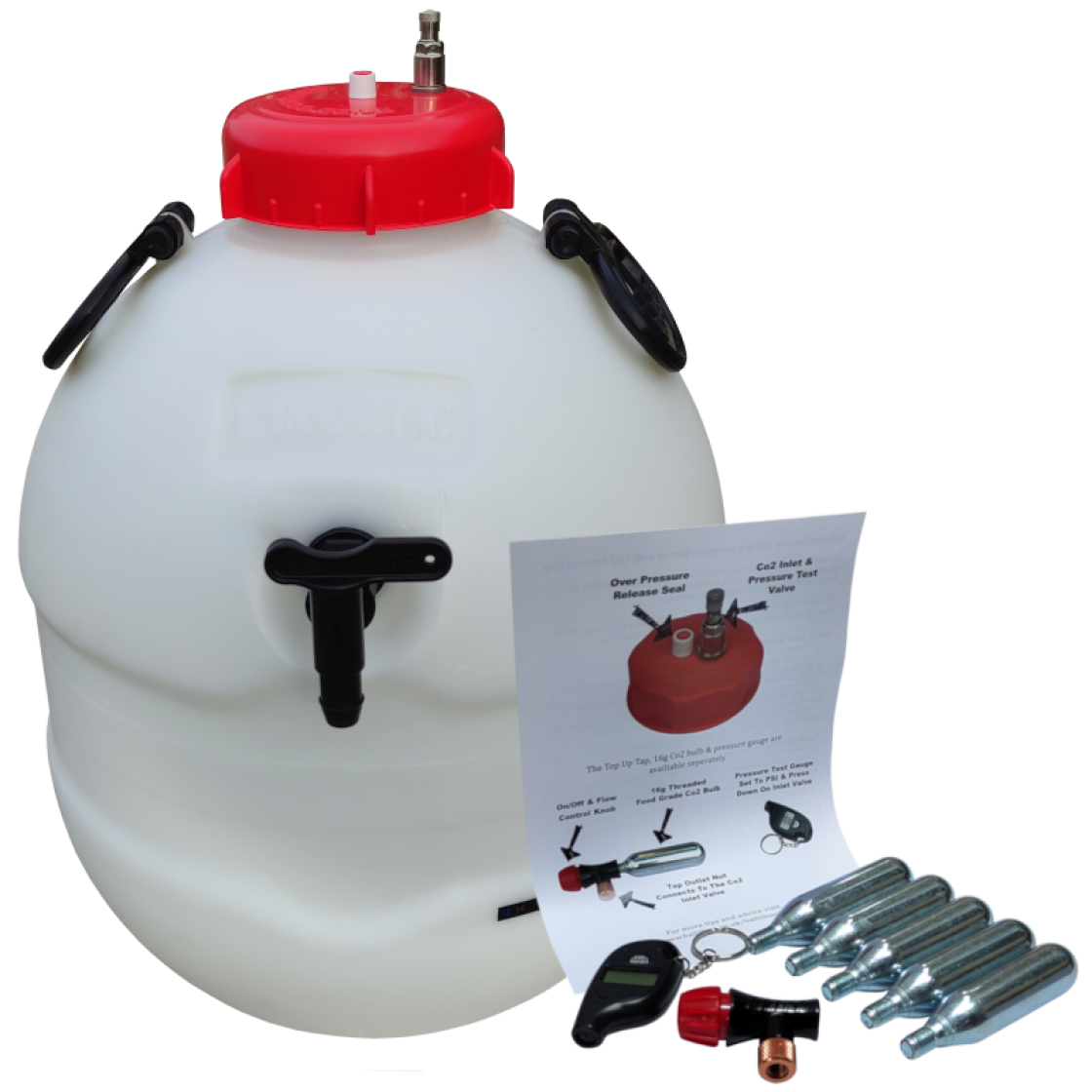 thumbnail image 2 of Balliihoo 5 Gallon / 25 Litre Pressure Barrel Homebrew Beer Keg With CO2 Control Cap 2 of 5