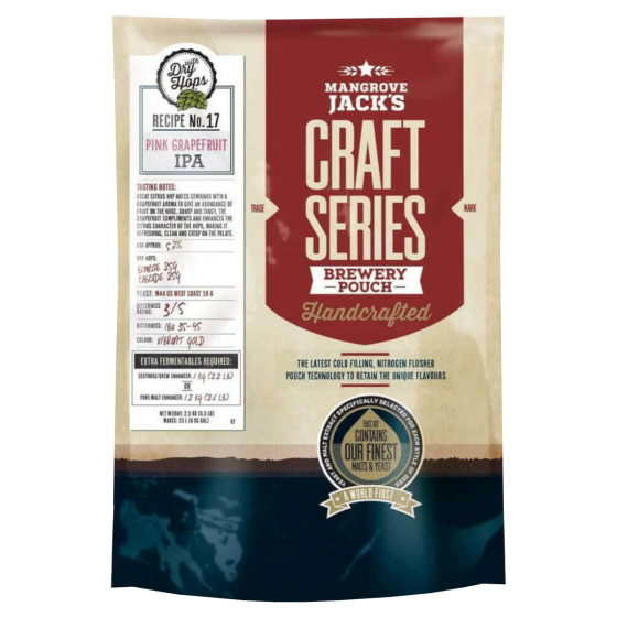 Mangrove Jacks Craft Series Pink Grapefruit IPA With Dry Hops - 2.5kg - 23L / 40 Pint