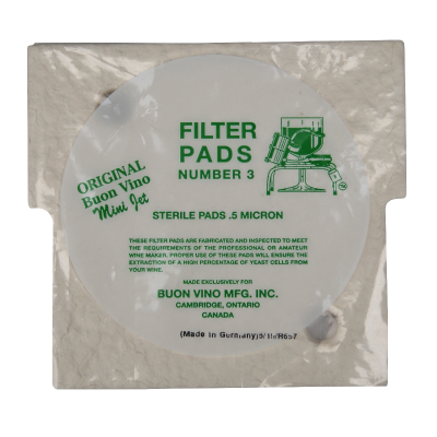 Buon Vino Mini-Jet Sterile Filter Pads No 3 - Pack Of 3