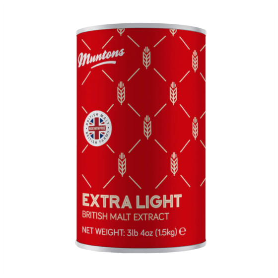 SPECIAL OFFER - Muntons Extra Light Malt Extract - 1.5kg Tin - Short BBE