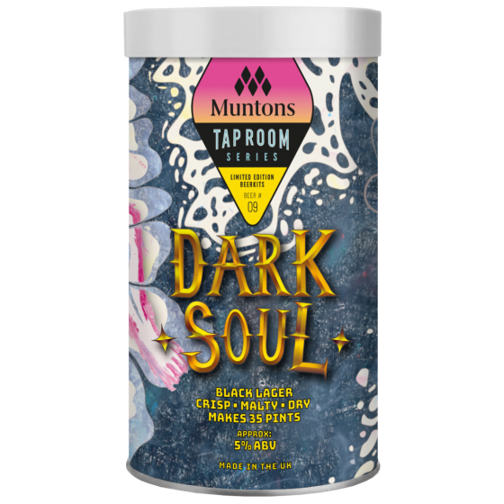 Muntons Tap Room Series - Dark Soul Black Lager - 1.5kg Limited Edition Craft Beer Kit