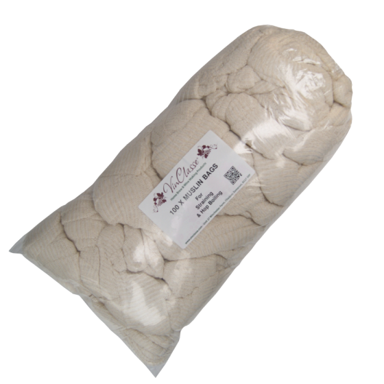 Muslin Hop & Wine Straining Bags - Bulk Bag Of 100