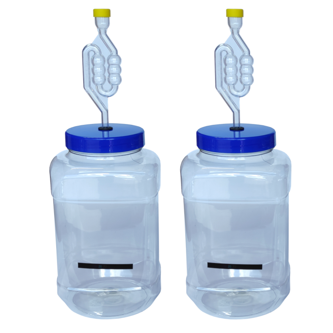 5 Litre Wide Neck Plastic Demijohn With Airlock & Lcd Temp Indicator
