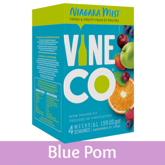 Niagara Mist 30 Bottle Light Wine Ingredient Kit - Blue Pom