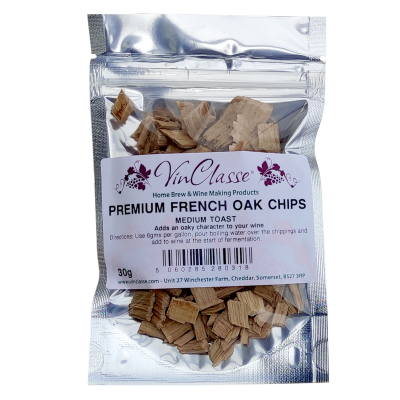 VinClasse Premium French Oak Chips - Medium Toast - 30g Sachet