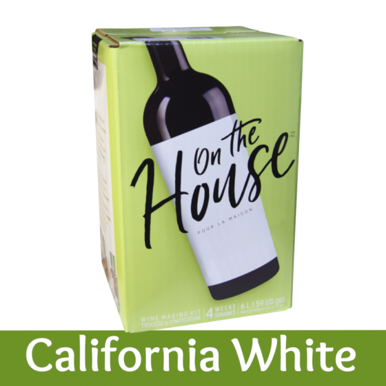 On The House - 30 Bottle Wine Ingredient Kit - California White