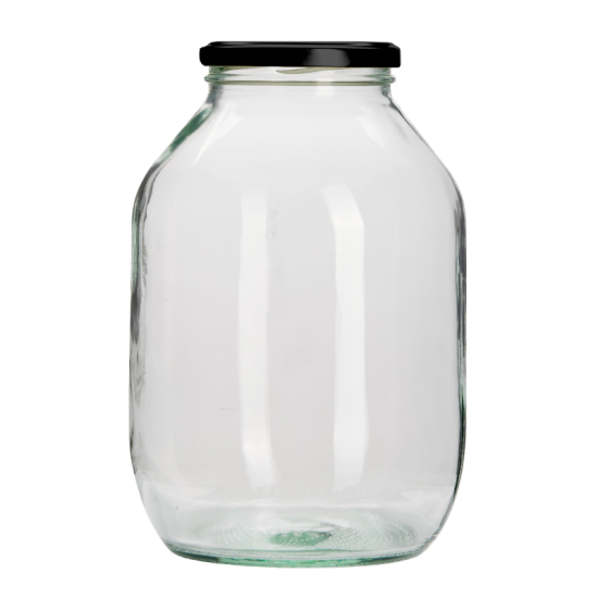 Half Gallon Pickle Jar With Black Twist Off Lid Balliihoo