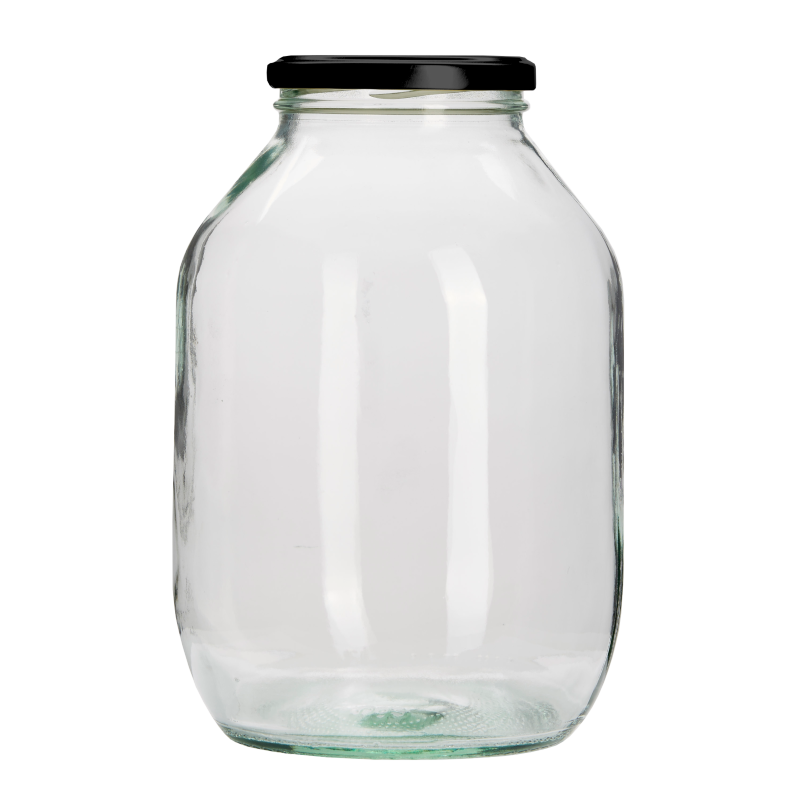 Half Gallon Pickle Jar With Black Twist Off Lid Balliihoo