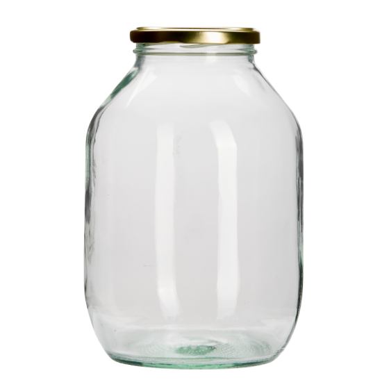 Half Gallon Pickle Jar With Gold Twist Off Lid