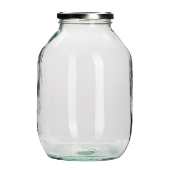 Half Gallon Pickle Jar With Silver Twist Off Lid