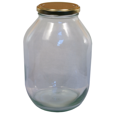 Half Gallon Pickle Jar With Gold Twist Off Lid