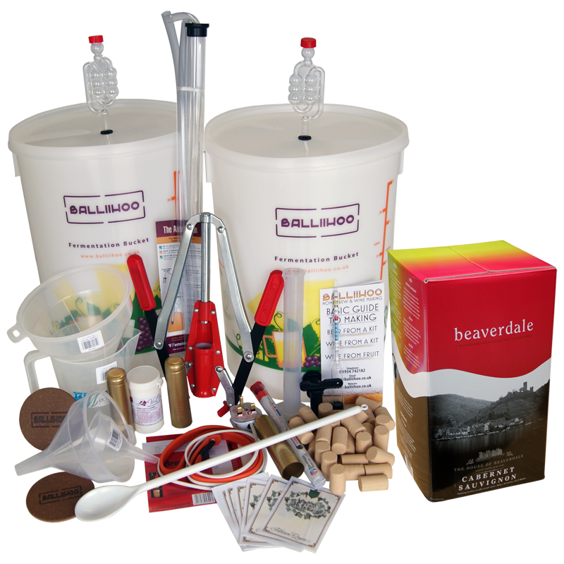 Premium 30 Bottle Wine Making Set With Sauvignon Ingredient