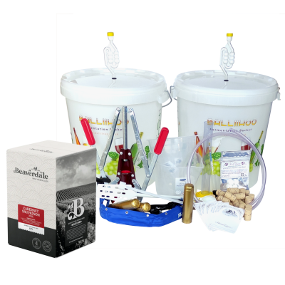 Premium 30 Bottle Wine Making Set With Cabernet Sauvignon Ingredient Kit