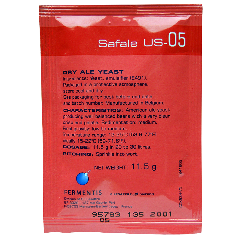 Fermentis Brewing Yeast Safale Us05 American Ale Yeast Balliihoo