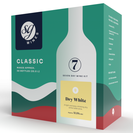 SG Wines Classic 30 Bottle - Dry White Wine Ingredient Kit (Formerly Solomon Grundy)
