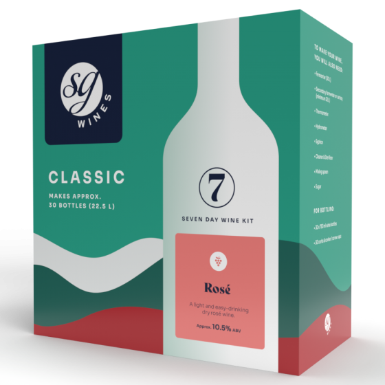 SG Wines Classic 30 Bottle - Rose Wine Ingredient Kit (Formerly Solomon Grundy)