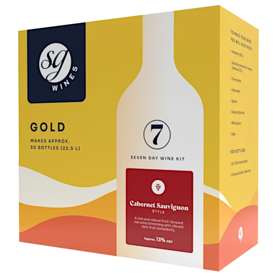 SG Wines Gold 30 Bottle Red Wine Ingredient Kit - Cabernet Sauvignon (Formerly Solomon Grundy)