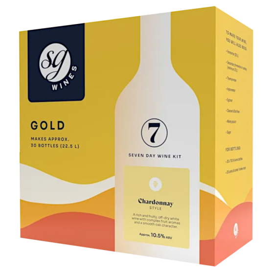SG Wines Gold 30 Bottle White Wine Ingredient Kit - Chardonnay (Formerly Solomon Grundy)