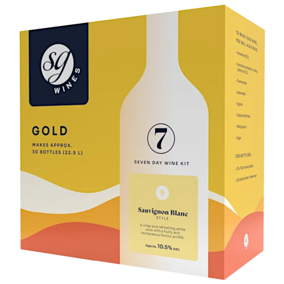 SG Wines Gold 30 Bottle White Wine Ingredient Kit - Sauvignon Blanc (Formerly Solomon Grundy)