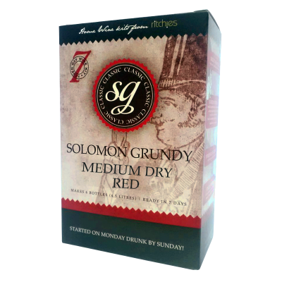 Solomon Grundy Classic 6 Bottle - Medium Dry Red