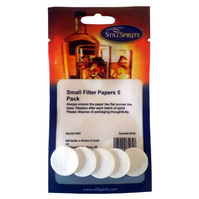Still Spirits - Small Filter Papers Pack Of 5 - Product Code 50100