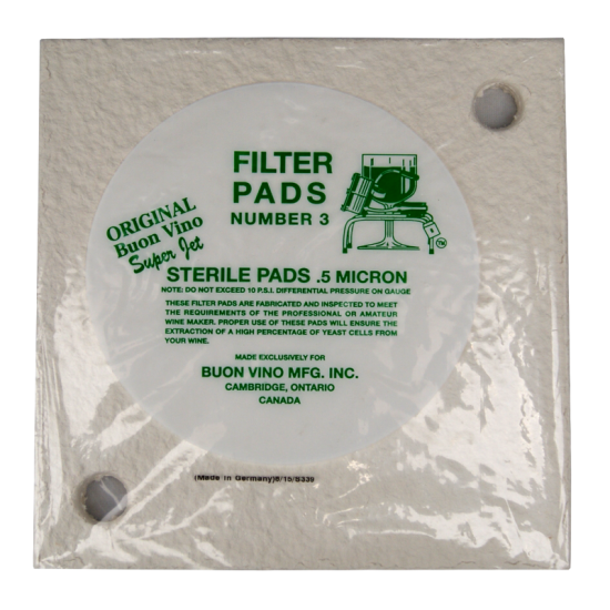 Buon Vino Super Jet Sterile Filter Pads No3 Pack Of 3 Balliihoo