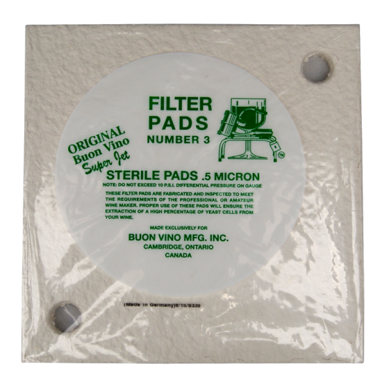 Buon Vino Super Jet Sterile Filter Pads No3 - Pack Of 3