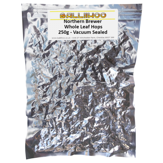 250g (Large Pack) - Northern Brewer Whole Leaf Hops - Vacuum Foil Sealed