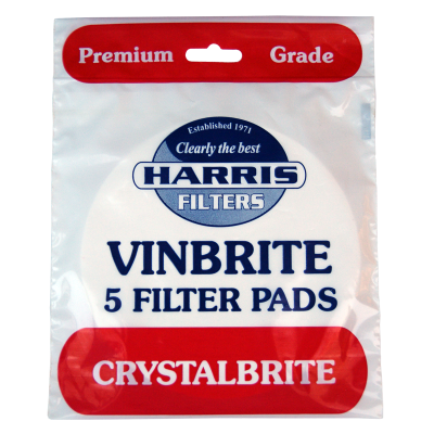 Pack Of 5 Harris Premium Grade Crystalbrite Pads To Fit Mk 3 Vinbrite Filter