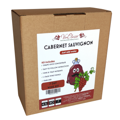 VinClasse Cabernet Sauvignon 6 Bottle - 7 Day - Wine Ingredient Kit