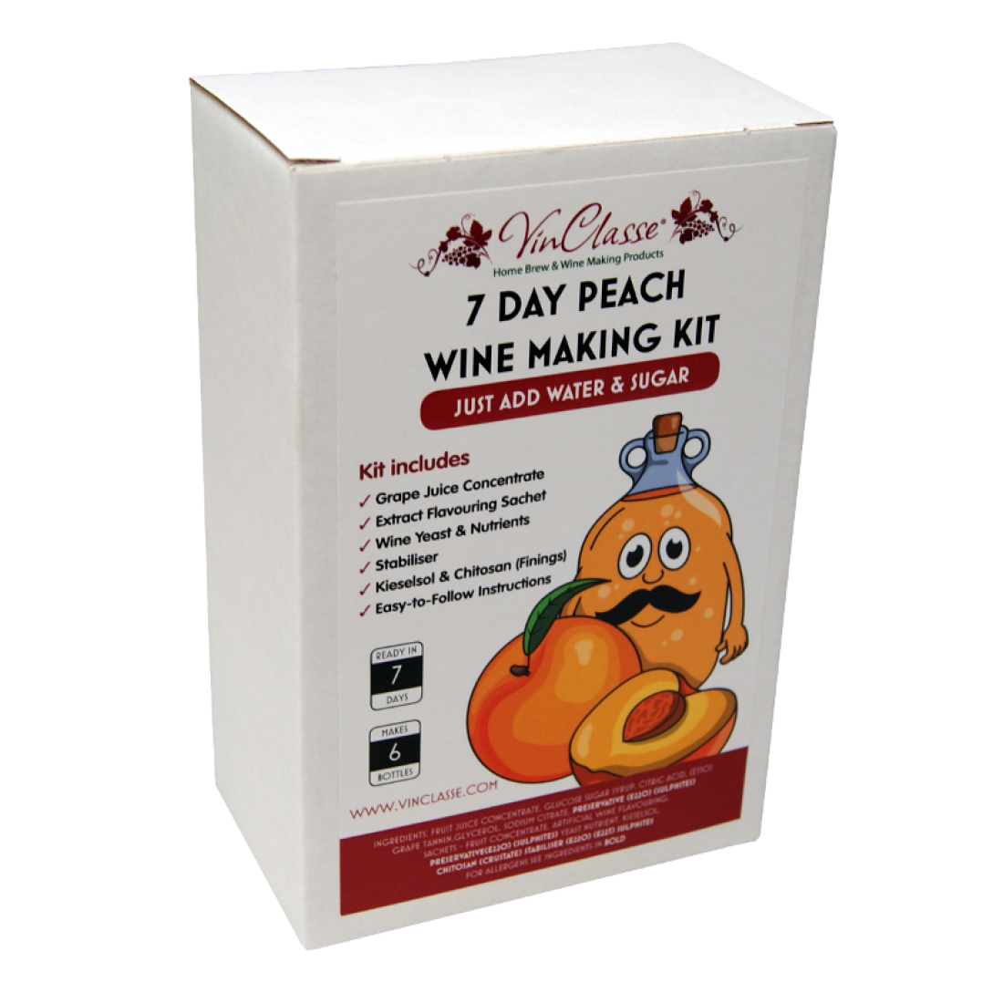 Vinclasse Fruit Wines 6 Bottle Peach Balliihoo