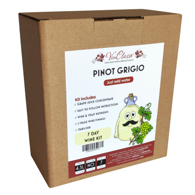 VinClasse Pinot Grigio 6 Bottle - 7 Day - Wine Ingredient Kit