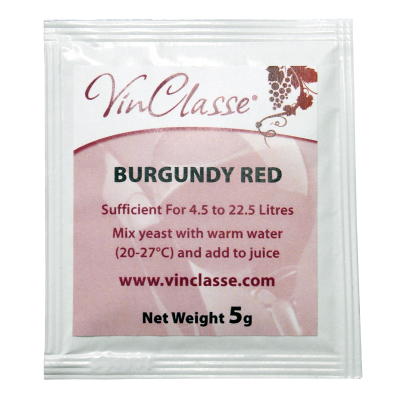VinClasse Burgundy Red Wine Yeast - 5 Gram Sachet