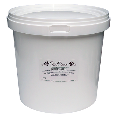 VinClasse Citric Acid 10Kg Bucket