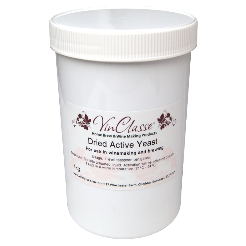 Vinclasse Dried Active Wine Yeast 1kg Bulk Tub Balliihoo