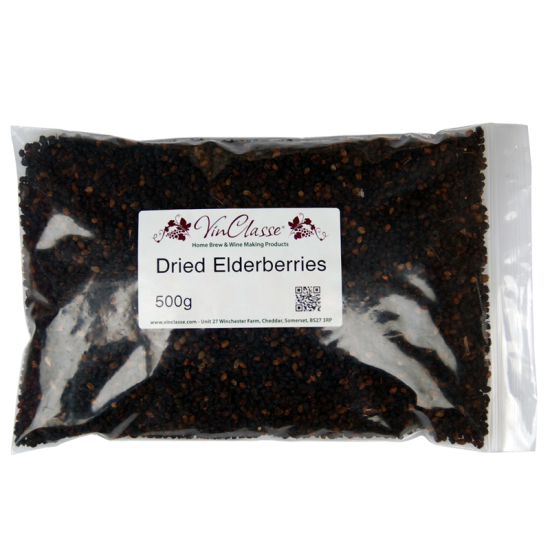 Dried Elderberries - 500g Bag