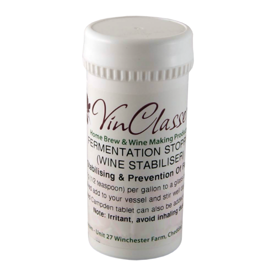 VinClasse Fermentation Stopper / Wine Stabiliser - Potassium Sorbate 25 Grams