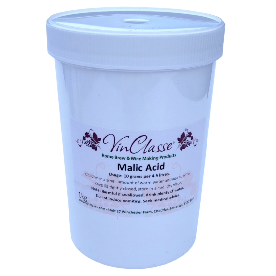 VinClasse Malic Acid 1kg Bulk Tub