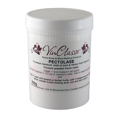 VinClasse Pectolase / Pectinase / Pectin Enzyme 250 Gram Tub