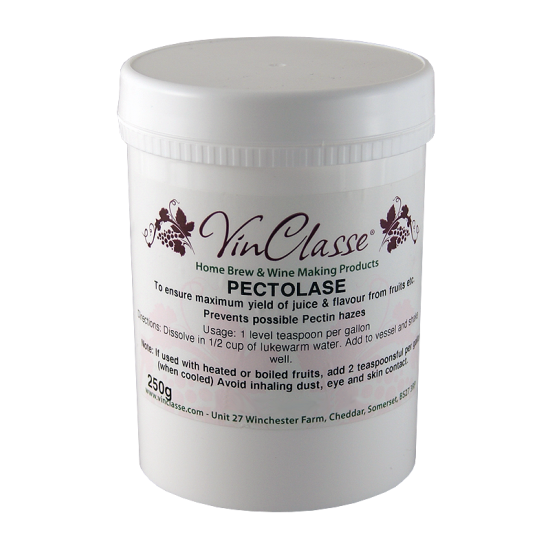 Vinclasse Pectolase / Pectinase / Pectin Enzyme 250 Gram Tub Balliihoo